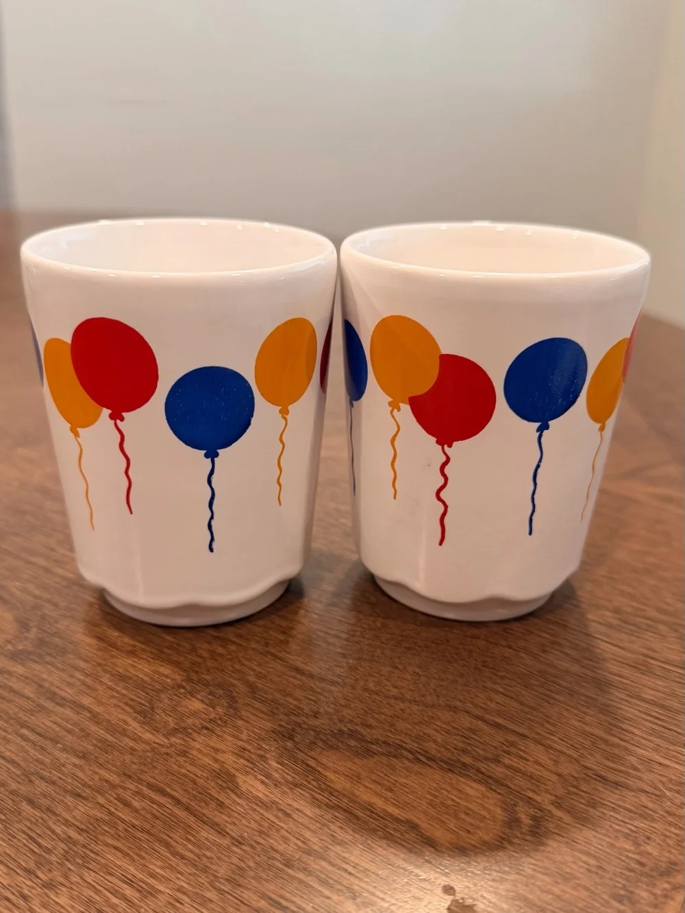 Waechtersbach Balloons Ceramic Cups Set of 2, 8 oz, W Germany RARE